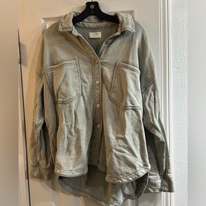 Z Supply Women's Oversize Sweatshirt in Sage Green - Size M